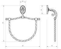 Кольцо для полотенец Migliore Edera Бронза арт-16893 — фото 2, Полотенцедержатели