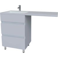 Тумба под раковину Stella Polar Корделия 50 Белая арт-SP-00001112 — фото 1, Тумбы под раковину