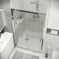 Душевая дверь Grossman Cosmo 130 профиль Хром стекло шиншилла арт-100.K33.02.130.10.02 — фото 6, Раздвижные душевые двери