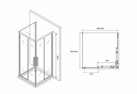 Душевой уголок Abber Schwarzer Diamant 90х90 профиль Черный стекло прозрачное арт-AG02090BH-S90B — фото 5, Квадратные душевые уголки