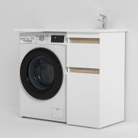 Раковина AM.PM X-Joy 100 R с местом под стиральную машину Белая арт-M85AWPR1001WG — фото 4, Раковины на стиральную машину