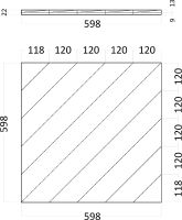 Гипсовая 3д панель Artpole Lambert 598x598 мм арт-М-0034 — фото 5, Гипсовые 3Д панели