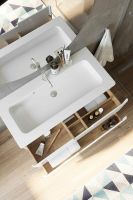 Тумба с раковиной Creto Bravo 100 подвесная Белая глянцевая арт-22-BrW100 — фото 4, Тумбы с раковиной