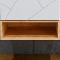 Товар: Ниша для тумбы Бриклаер Кристалл 60 Дуб Бунратти арт-4627125415883 - фото 2 Ниша для тумбы Бриклаер Кристалл 60 Дуб Бунратти арт-4627125415883 — фото 2, Полки