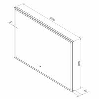 Товар: Зеркало Континент Amer 1200х700 с подсветкой Черное с бесконтактным выключателем арт-ЗЛП1524 - фото 10 Зеркало Континент Amer 1200х700 с подсветкой Черное с бесконтактным выключателем арт-ЗЛП1524 — фото 10, Зеркала в ванную комнату