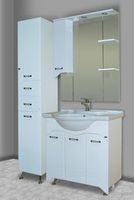 Шкаф пенал Bellezza Дрея 35 Белый арт-4621304710011 — фото 2, Пеналы для ванной комнаты