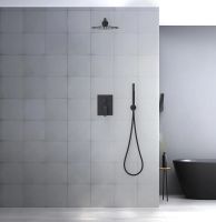 Душевая система Aquatek Оберон Черная матовая арт-AQ1272MB — фото 3, Встраиваемые душевые комплекты