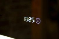 Зеркало Бриклаер Лофт 60 с подсветкой Черное с бесконтактным выключателем и часами арт-4627125415722 — фото 6, Зеркала в ванную комнату