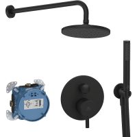 Душевая система Ideal Standard Ceraline Черная матовая арт-BD193XG — фото 1, Встраиваемые душевые комплекты