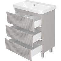 Тумба с раковиной Brevita Victory 70 Серый шелк арт-УТ000023621 — фото 3, Тумбы с раковиной