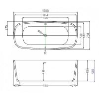 Акриловая ванна Esbano Oslo 170x75 без гидромассажа арт-ESVAOSLO — фото 4, Акриловые ванны