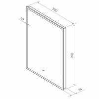 Товар: Зеркало Континент Amer 500х700 с подсветкой с бесконтактным выключателем арт-ЗЛП1525 - фото 8 Зеркало Континент Amer 500х700 с подсветкой с бесконтактным выключателем арт-ЗЛП1525 — фото 8, Зеркала в ванную комнату