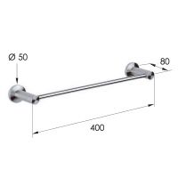 Полотенцедержатель Remer Minimal Нержавеющая сталь арт-Mi40INOXCR — фото 2, Полотенцедержатели