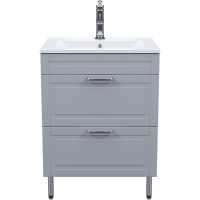 Тумба с раковиной Iddis Oxford 60 Светло-серая арт-OXF60L0I95K — фото 1, Тумбы с раковиной