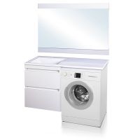 Тумба под раковину Style Line Даллас 115 подвесная Белый глянец арт-СС-00000651 — фото 10, Тумбы под раковину