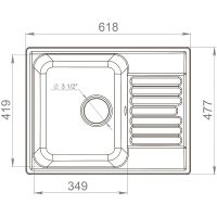 Кухонная мойка Reflection Prima 60 Черная арт-RF0460BL — фото 3, Кухонные мойки