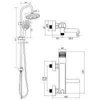 Душевая система Orange Push Хром арт-M02-912cr — фото 8, Душевые стойки