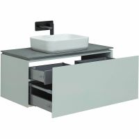 Тумба под раковину Allen Brau Infinity 100 подвесная Папирус матовый арт-1.21004.PWM — фото 7, Тумбы под раковину