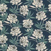 Обои Lutece Les Essentiels Винил на флизелине (0,53*10,05) Синий/Зеленый/Белый, Цветы арт-51213701 — фото 1, Обои для стен