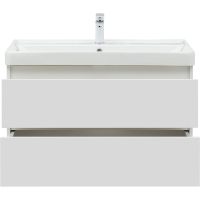 Тумба с раковиной Aquanet Вега 90 подвесная Белый глянец арт-327998 — фото 6, Тумбы с раковиной