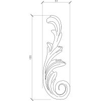 Орнамент Европласт 6x156x51 мм арт-1.60.020 — фото 2, Колонны