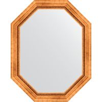 Зеркало Evoform Octagon 76x96 в багетной раме - Римское золото 88 мм арт-BY 7164 — фото 1, Зеркала в ванную комнату