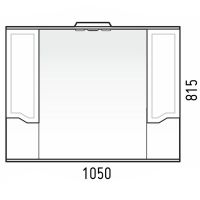 Зеркало со шкафом Corozo Мирра 105/С с подсветкой Белое с механическим выключателем арт-SD-00001545 — фото 5, Зеркальные шкафы в ванную
