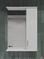 Зеркало со шкафом Orange Лайт 50 Белое глянцевое арт-LA-50ZSW — фото 2, Зеркальные шкафы в ванную