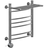 Электрический полотенцесушитель Ника Arc ЛД (Г2) ВП 60/60 левый с полкой Хром арт-ЛД Г2 ВП 60/60 лев — фото 1, Электрические полотенцесушители