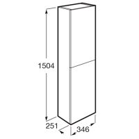 Шкаф пенал Roca The Gap 35 подвесной Белый глянец арт-A857427806 — фото 7, Пеналы для ванной комнаты