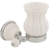 Стакан для зубных щеток Migliore Olivia Белый Хром арт-17506 — фото 1, Стаканы для зубных щеток