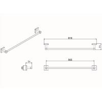 Полотенцедержатель Azario Rina Хром арт-AZ-87001 — фото 2, Полотенцедержатели