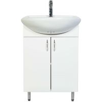 Тумба с раковиной Orange Лайт 50 Белая арт-LA-50TUW+RA — фото 1, Тумбы с раковиной