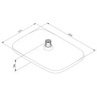 Верхний душ Damixa Merkur Хром арт-940050000 — фото 4, Верхние души