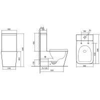 Унитаз компакт Triton Corso CO-3006 с бачком и сиденьем Микролифт арт-Щ0000057976 — фото 11, Напольные унитазы