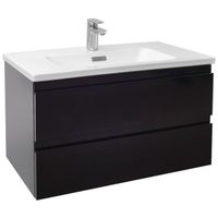 Тумба под раковину Jacob Delafon Madeleine 80 подвесная Черный глянец арт-EB2053-J52 — фото 1, Тумбы под раковину