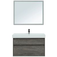 Тумба под раковину Aquanet Nova Lite 100 подвесная Дуб рошелье арт-242582 — фото 4, Тумбы под раковину