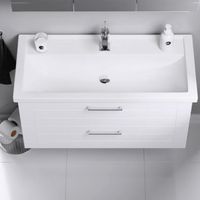 Тумба под раковину Aqwella Манчестер 80 подвесная Белый глянец арт-MAN01082 — фото 2, Тумбы под раковину