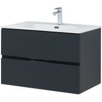 Тумба под раковину Aquanet Алвита New 80 подвесная Антрацит арт-277515 — фото 8, Тумбы под раковину