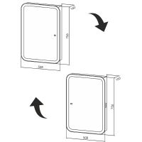 Зеркальный шкаф Silver Mirrors Фиджи Flip 50 с подсветкой Белый арт-LED-00002471 — фото 6, Зеркальные шкафы в ванную