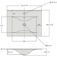 Тумба с раковиной SanVit Кубэ-2 70 подвесная Белая глянцевая арт-kkube2070w — фото 5, Тумбы с раковиной