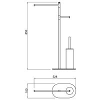 Напольная стойка Timo Saona Черная арт-13085/03 — фото 2, Стойки - набор держателей