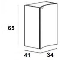 Подвесной шкаф Cezares Rialto 34 R Grafite арт-55174 — фото 4, Шкафы для ванной