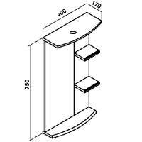 Зеркало Runo Азов 40 с подсветкой Белое арт-00000000934 — фото 4, Зеркала в ванную комнату