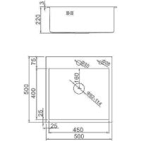Кухонная мойка Aflorn Premium 50 Сатин арт-AF95050 — фото 5, Кухонные мойки