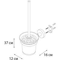Ершик для унитаза Fixsen Comfort Black Черный матовый арт-FX-86013 — фото 4, Ершики для унитаза