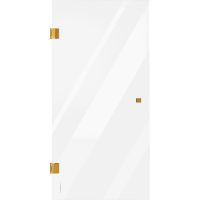 Шторка на ванну STWORKI Ольборг 70 профиль Золото стекло прозрачное арт-583128 — фото 4, Шторки для ванной распашные