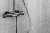 Душевая система Gappo с термостатом Оружейная сталь арт-G2495-79 — фото 7, Душевые стойки