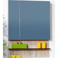 Зеркальный шкаф Бриклаер Карибы 75 Дуб кантри Венге арт-4620750416058 — фото 1, Зеркальные шкафы в ванную