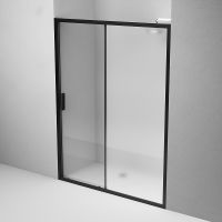 Душевая дверь AM.PM Gem 150 профиль Черный матовый стекло матовое-прозрачное арт-W90G-150-1-195BM — фото 5, Раздвижные душевые двери